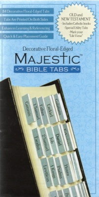 84 Vertical Decorative Floral Edged Bible Tabs